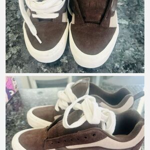 Kids Brown and White Sneakers